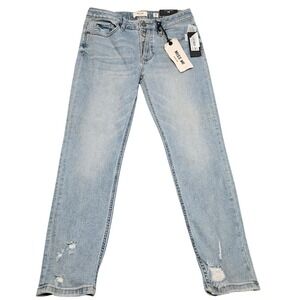 Miss Me Ankle Skinny Jeans 28 Light Blue Distressed Y2K Denim Grunge Mallcore